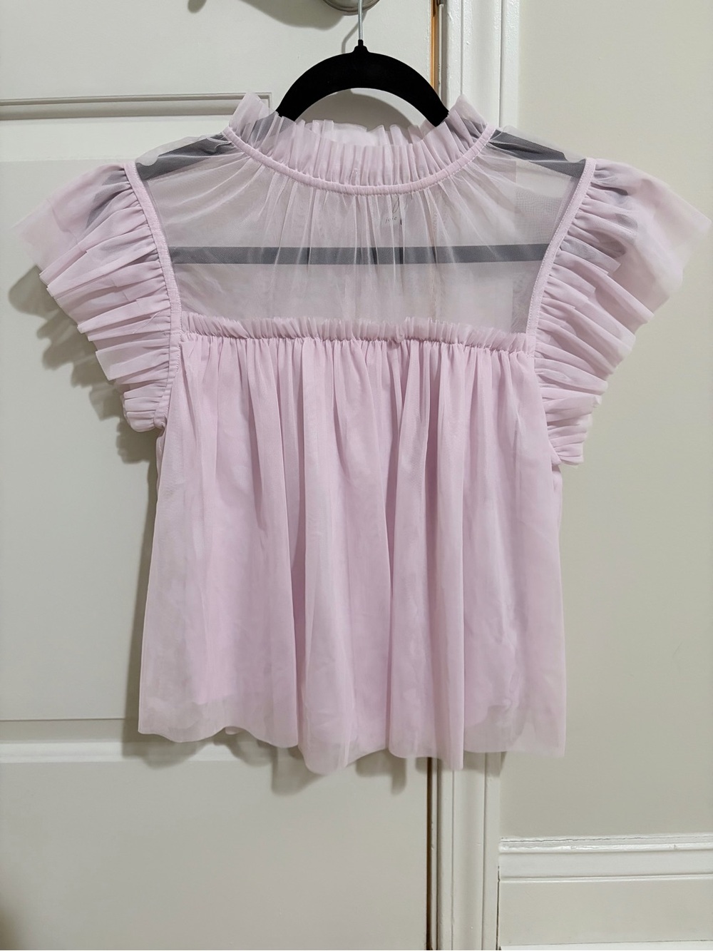 Joie Light Pink Ruffle Neck Blouse